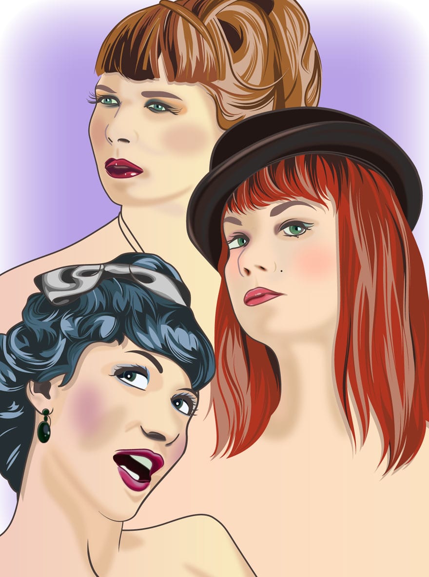 Illustration de trois femmes